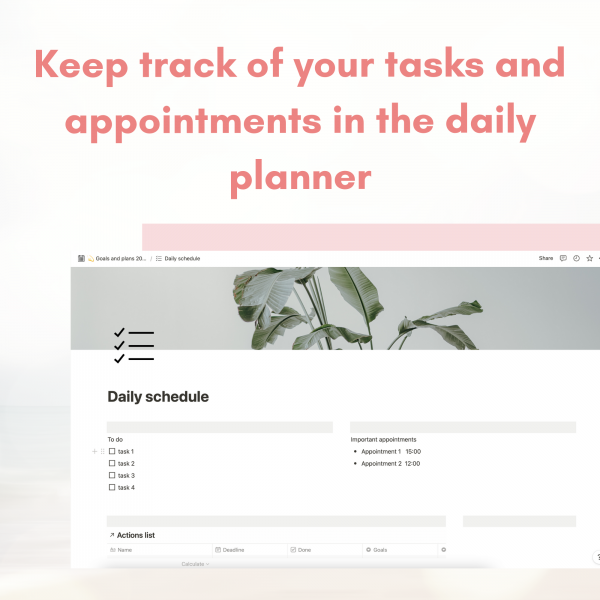 Notion planner template