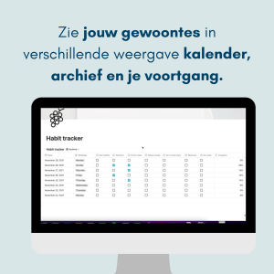Digitale doelen planner Notion Template